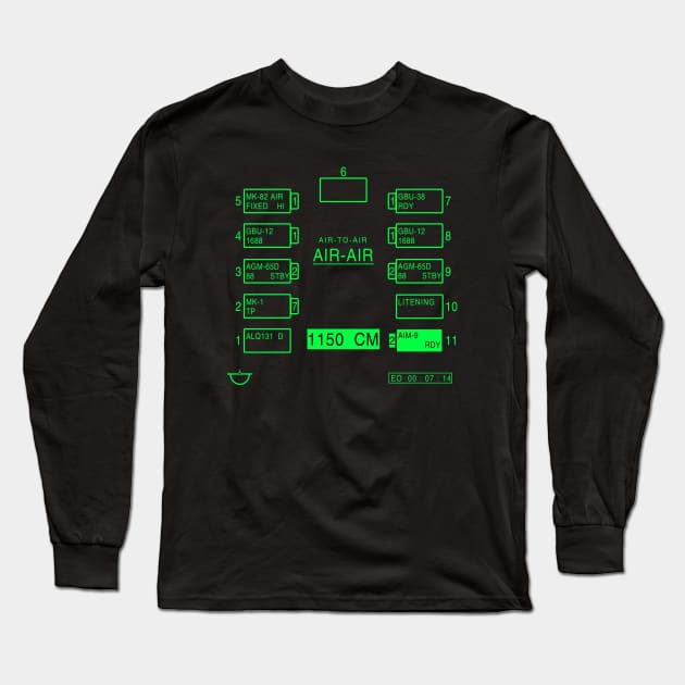 A-10 Warthog Weapons Display Screen Long Sleeve T-Shirt by TWOintoA